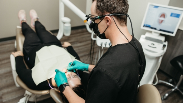 Brandon dentists treating a dental patient