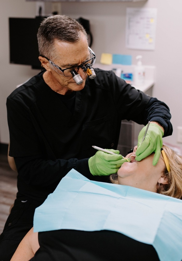 Doctor Wehrkamp treating a dental patient