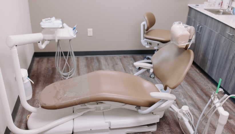 Clean, private dental treatment room designed for patient comfort