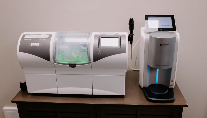 Modern CEREC machine used for same-day dental restorations