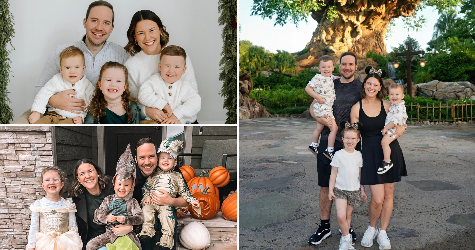 Collage of 3 images of Doctor Schuiteman's family.